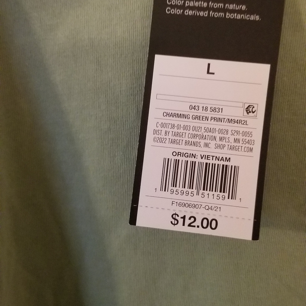 Original use men's short sleeveT-Shirt Color Charming Green Large - Picture 4 of 6
